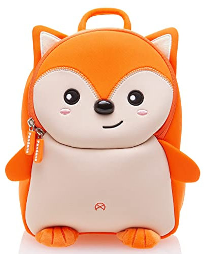 Pandana Kinderrucksack Felix Fuchs mit Brustgurt für Jungen und Mädchen ab 2 Jahren für Kindergarten, Kita und Freizeit aus isolierendem atmungsaktiven Neopren