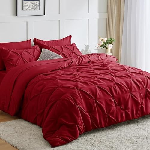 Comfort Collections Alford Alexander - Set di biancheria da letto con copripiumino reversibile e federe coordinate, 230 x 220 cm, colore: rosso