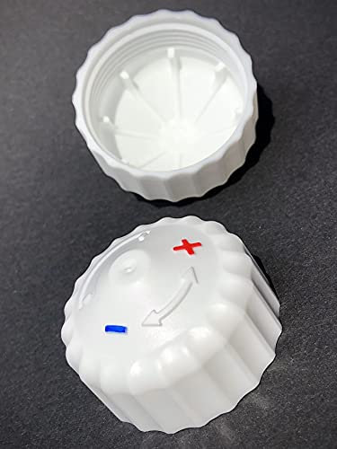 2 x stabile Handregulierkappe Ventilschutzkappe Handregler Bauschutzkappe Handrad M30x1,5, Weiss