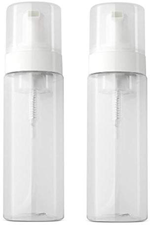 Botellas dispensadoras de espuma de plástico transparente vacías de 100 ml botellas de espuma recargables para jabón de manos limpiador facial, Transparent, 150m l, Moda