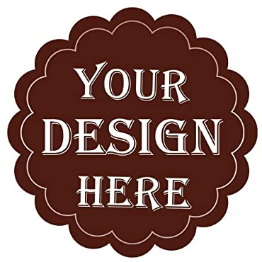 100-200 Personalised Stickers Labels, Round Custom Stickers Business Logo Image Sealing Labels for Bakery, Flower Shop, Beverage Shop, etc (Flower)