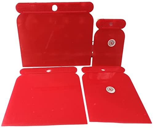 Juego de Espátulas de Plástico 4 Piezas – Kit Profesional para Desmontaje Interior de Coche, Molduras, Tapicería y Paneles – Herramientas Extractoras Sin Daños y Aplicación de Masillas