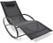 LECO Schaukel Gartenliege Schaukelstuhl Mila 178 x 64 x 78 cm Sonnenliege schwarz