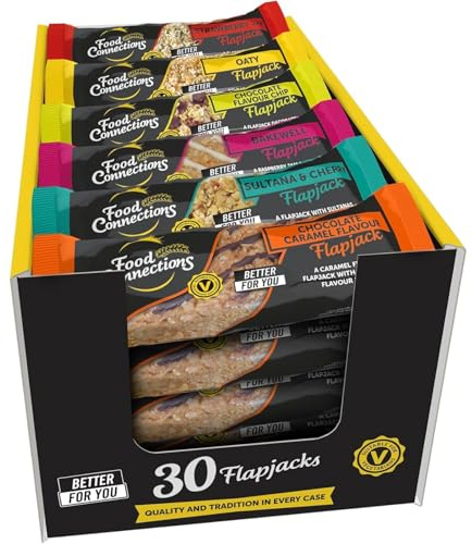 Food Connections Better For You* Flapjack Bars (Box of 30x 80g Bars)