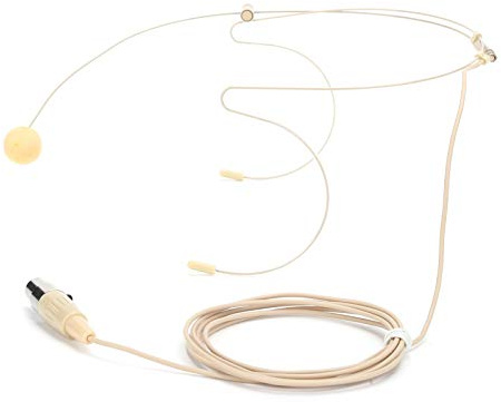 Headset-Mikrofon Condenser Microphones 3-poliges Ohrbügelmikrofon Omnidirektionales Kondensatormikrofon Beige Einzelnes Over-Ear-Mikrofon Mit Kapazitätskopf Kondensator Mikrofon Für Taschensender
