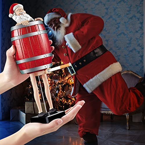 Santa Claus Cigarette Holder, Hand Press Cigarette Dispense, Cigarette Box Figurines Statue Cigarette Case for Thanksgiving Day Gift Santa Claus, Prank Toy Gift for Man (A)