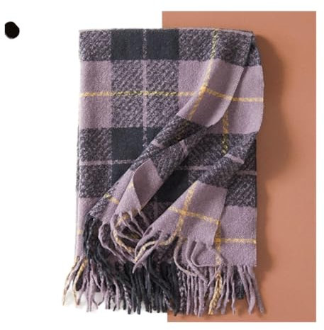GLigeT Schals Taro Lila Premium Schal, Warmer Kaschmirschal, vielseitiger Schal for Paare, vielseitiger Schal, Unisex Warm Herbst (Color : 7)