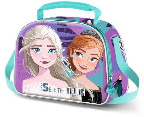Disney Frozen 2 Truth-Bolsa Portamerienda 3D, Lila, 25,5 x 20 cm