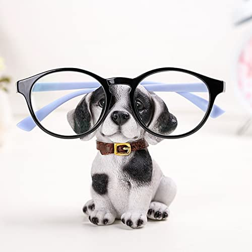JYCRA Niedlicher Tier-Brillenhalter, Lustiger Hund, Sonnenbrillen-Brillenständer, Harz, Kreativer Brillenhalter, Regal, Heim-Desktop-Dekoration für Kinder(#1)