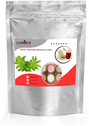 Luxofit Whey Proteinpulver mit L-Carnitin, Eiweißpulver, Fitnessshake mit verschiedenen Geschmacksrichtungen, Muskelaufbau Ergänzungsmittel, natürliche Aromen (1 Kg, Waldmeister)
