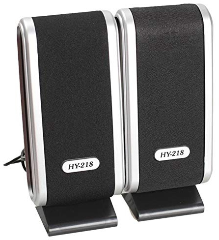Osmond Lot de 2 haut-parleurs portables USB stéréo 3,5 mm avec prise jack pour ordinateur de bureau et ordinateur portable