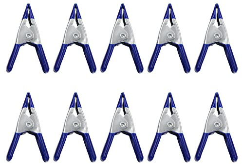 Metall-Federklemmen, 5,1 cm, Federklemmen, weiche Spitzen, Griff für Holzbearbeitung, leistungsstarkes Werkzeug, Federklemmen, 5,1 cm, kleine Federklemmen für Holzbearbeitungswerkzeuge, 10 Stück