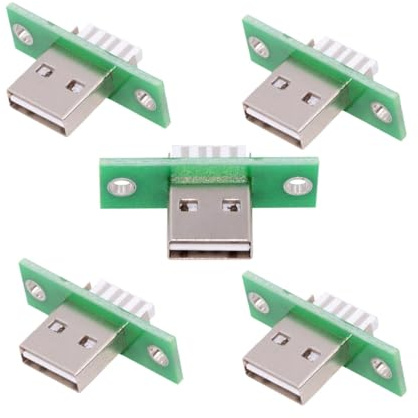 CY Connettore 5 pz/set connettore maschio USB tipo A OEM fai-da-te con montaggio a pannello design reversibile a saldare