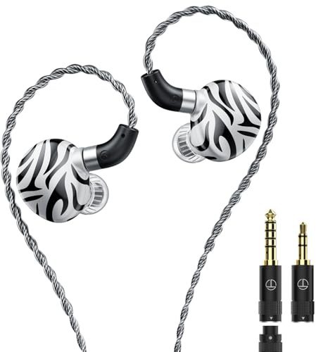 LEAUDIO TRN White Tiger 2DD + 1Planar In-Ear-Kopfhörer, austauschbare Stecker, 3,5 mm/4,4 mm, 2-poliges Kabel, Kopfhörer (ohne Mikrofon)