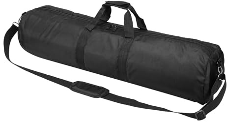 PATIKIL Estuche de Transporte para Trípode, 90 x 20 cm, Bolsa de Trípode Acolchada de Nylon Resistente con Correas de Hombro Ajustables y Asas para Luz Paraguas Micrófono Altavoces, Negro