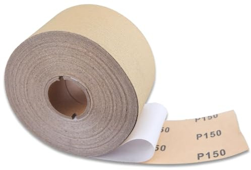 LEONTOOL 150 Grit PSA Longboard Sandpaper Sandpaper Roll, 2-3/4 Wide 20 Yard Long Continuous Roll, Self Adhesive Stickyback Sandpaper Sheet for Woodworking, Metal, Plastic, Automotive, Sanding Blocks
