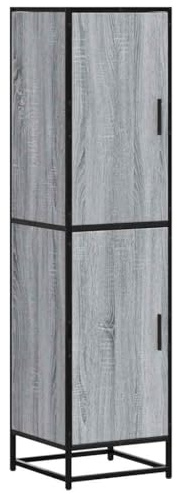 vidaXL Highboard Grey Sonoma 35.5x35x139 cm Engineered Wood and Metal