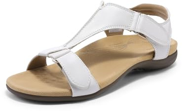 DREAM PAIRS Sandales Plates pour Femmes Confortables Sandale d’été Pratiques et Elégantes DWUMFS2508