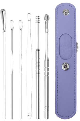 Kit per la pulizia delle orecchie - Strumento per la pulizia delle | orecchie per cani, kit di rimozione del cerume a in acciaio inossidabile | Detergente per orecchie elettrico per uomini e