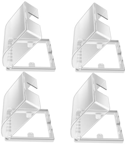 TEHAUX 4pcs Socket Cover Power Supply Protector for Home Use Kitchen Bathroom Garden and Office and User-friendly Design