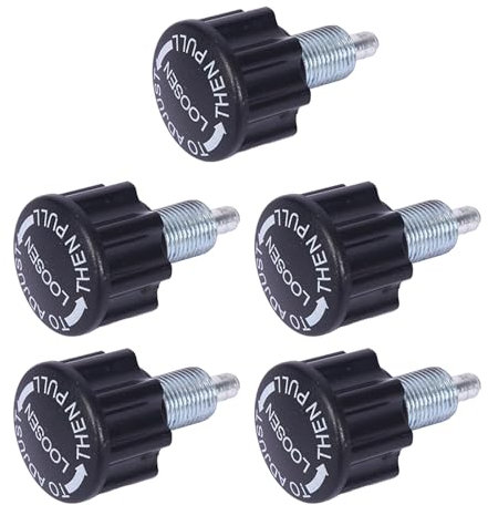 KAIXINXIN Lot de 5 boutons à goupille de traction de 40,6 cm pour entraînement de fitness, équipement de vélo, goupille à ressort cannelée