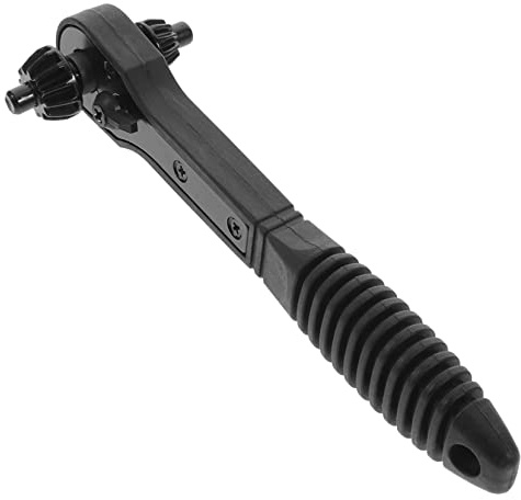 PRETYZOOM 2 in 1 Metal Ratchet Wrench Chuck Key Spanner for Drill Press Chuck Tightening, Steel Dual Head Drill Key Wrench