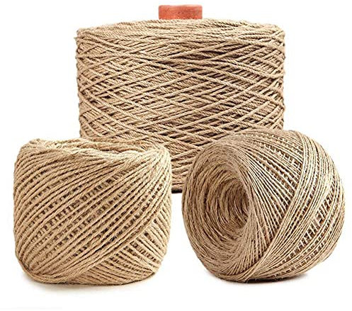 BgnEhRfL Seil, Schnur, Natürliches Juteseil, solides geflochtenes Hanfseil for Basteln/Klettern/Anker/Hängematte/Nautik/Katzenkratzbaum/Tauziehen/Dekorieren(4mm)