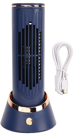 WGFOIP Mini Ventilador de Torre sin Buques Ventilador Portátil de Compacto sin Cementing de 3000 Velocidades 4000 MAh Tipo C USB con Oscilación de Gran Angular