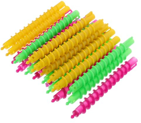 KAILIKETIY 100pcs Spiral Hair Perm Rods Kit for Hair Styling with Gentle Abs Material and Assorted Colours, for Salon Use and Creating Hairstyles Random Color