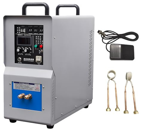 LADECNERHT Macchina per Riscaldamento a Induzione da 220 V, Forno a Induzione Ad Alta Frequenza, Attrezzatura per Trattamento Termico Industriale, Riscaldatore per Tempra, Saldatrice