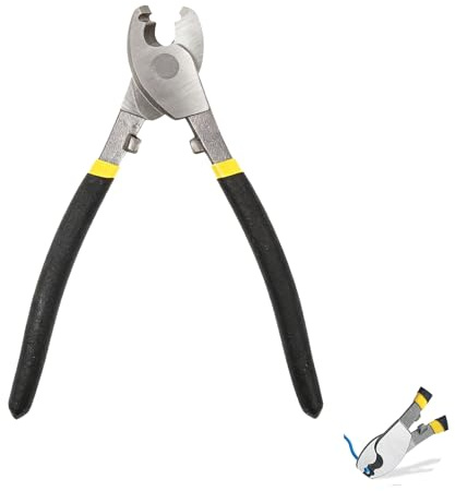 Cable Cutters, High Carbon Steel Cable Cutter 170 mm, Wire Cutters Small, Durable Hand Tools for Cutting Copper, Aluminium, and Electric Cables, Precision Cutting Tool Not for Bicycle Cable Use