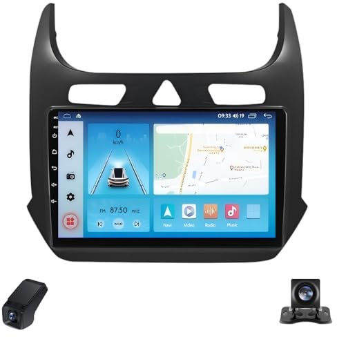 Car Radio Touchscreen for Chevrolet Cobalt 2 2011-2018 9-Inch Car Stereo Multimedia Player/Wireless CarPlay/Android Auto/Bluetooth/GPS/FM Radio/WIFI/SWC/Rear View Cam/ADAS DVR(X2)
