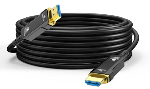 DGHUMEN 8K Glasfaser HDMI Kabel 15M, 48Gbps Ultra High Speed HDMI 2.1 Kabel 8K@60Hz,4K@120Hz/144Hz Dynamic HDR eARC Dolby HDCP2.2 Kompatibel mit PS5,Xbox SeriesX,PC,TV