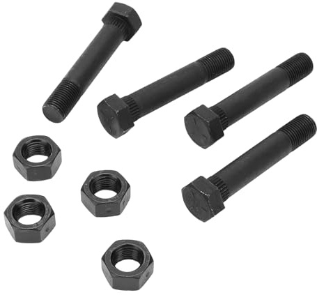 Keenso Pernos de Grillete de Ballesta para Remolque, Acero Tratado Térmicamente con Alta Resistencia y Antidesgaste, 18 Hilos por Pulgada, con Contratuercas, para Ballestas de 1 3/4