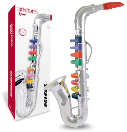 Sassofono giocattolo strumento musicale, 8 note, 42 cm