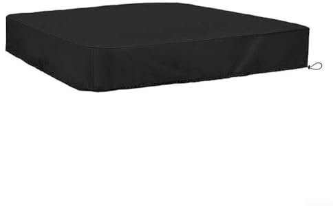 Cubierta de caja de arena resistente de 150 cm, cuadrada, resistente a la intemperie, para niños, protector contra la lluvia y la nieve con cordón elástico, accesorio de juego de jardín