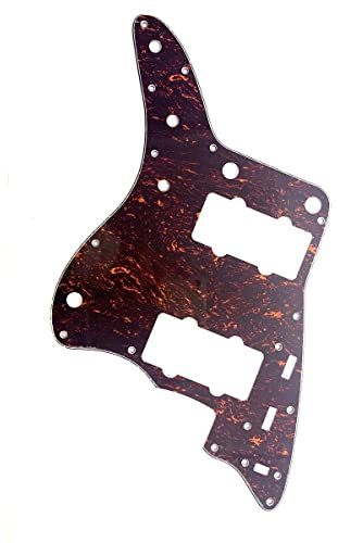 KAISH American Vintage JM Guitar Pickguard Scratch Plate JM Pick Guard for USA Vintage Jazzmaster Red Black Tortoise