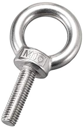 sourcing map 2Stk. Ringschraube M10 x 35mm Außengewinde 304 Edelstahl | Zum Aufhängen