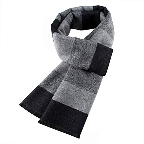 Ueither Hombres Cálido y Acogedor Bufanda del tartán Moda y Elegante Bufanda a Cuadros Clásico en Otoño Invierno Check Scarf (180cm x 30cm, Colore 22)
