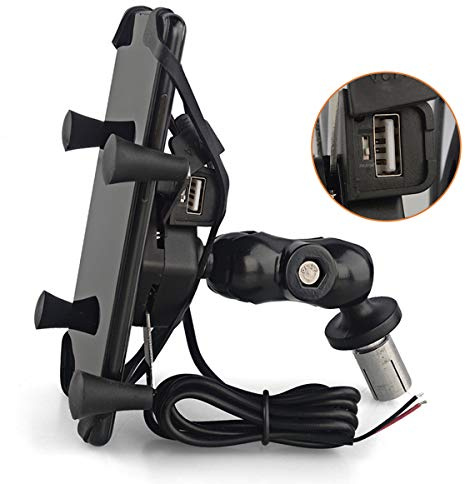 evomosa Soporte de Móvil para Motocicleta, Soporte para Teléfono Móvil Apto para Smartphone de 3,5 a 6,5 Pulgadas para Moto S1000RR con Agujeros Redondos (Estilo B)