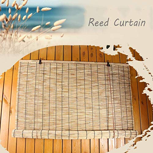 GJSN Bambusvorhänge, Blind Reed Roller, Wohnzimmer Tee Zimmer Shop Dekoration Shading Partition Vintagehvorhang, Staubschutz, Für Den Außensitz,80 * 220 cm / 32 * 87In