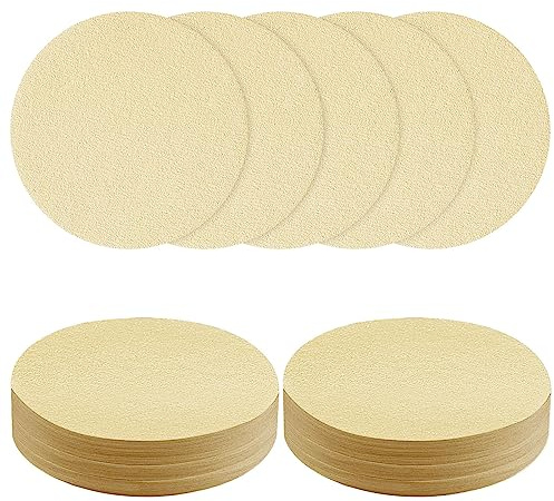 HOTUT Kaffefilter papper, 100 st x 54 mm runda kaffefilter papper, mikropappersfilter ersättning kompatibel, oblekt runt kaffe filterpapper för espressomaskin och kaffemaskin mockakanna- naturlig