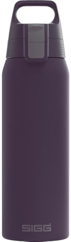SIGG - Isolierte Trinkflasche - Thermosflasche Shield Therm One Nocturne kohlensäurehaltige Getränke - Auslaufsicher - Spülmaschinenfest - BPA-frei - 90% recycelter Edelstahl - Dunkelviolett - 0,75L