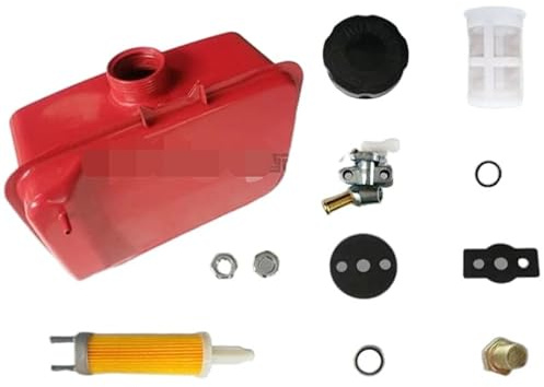 Diesel-Kraftstofftank L100 CMPL.CW. Geeignet für Yanmar L90 und mehr, Motor 406 cc, 9 PS, Steuerrad, Filterdeckel, 4,5 l, Rot / Schwarz, Ersatz für Zubehör ( Farbe : FUEL TANK ASSEMBLY )