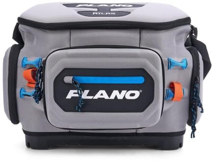 Plano Atlas 3700 Angeltasche, hochwertige EVA-konstruierte Angelausrüstungstasche, geformter wasserdichter Boden, wasserabweisende Handytasche, magnetisches Werkzeug und Hakenhalter