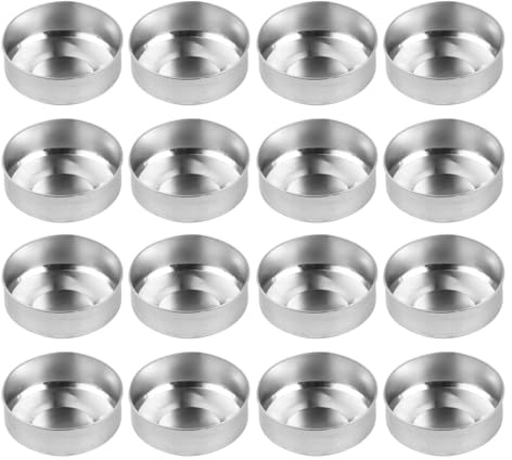 EXCEART 300 Pcs Aluminum Tea Light Cups, Empty Candle Making Containers, Silver Round Tealight Tins for DIY Candle Projects, 1.49X1.49X0.59In
