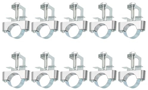 QUARKZMAN 10 Stück Rohrschelle mit Trägerklemme für 1-1/4 (32mm) | Rohrhalterung Kabelhalter für I-Träger, Rohr, Kabel