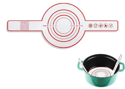 Dutch Oven for Bread Making Silicone Baking Mat,Reusable Mats for Making Pastry/Dough/Cake,Breads Bakeware,Ovens Heating Accessories/Assisted Tool,Bakingmat Silpat,with Anti Scald Sling Handle
