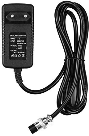 YIWENG Consola de Mezcla Fuente de alimentación del Mezclador Adaptador de CA 15V 230mA Conector Redondo Universal de 4 Pines para 16 Canales o Menos Consolas de Mezcla Accesorios de Repuesto Entrada