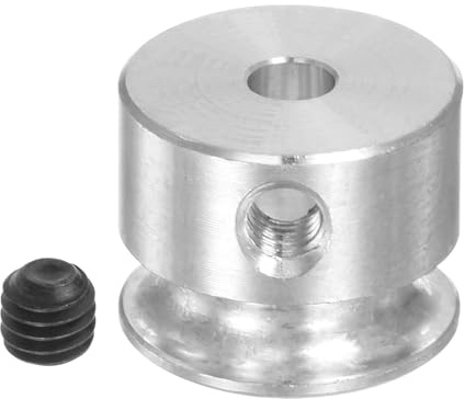 sourcing map V-Typ-Riemenscheibe, 3 mm Bohrung, 12 mm Außendurchmesser, Einzelrille, Aluminiumlegierung, für 3 mm PU-Rundriemen-Motorwellen-Bohrmaschine